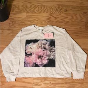 H&M x Helena Christensen Floral Sweatshirt NWT